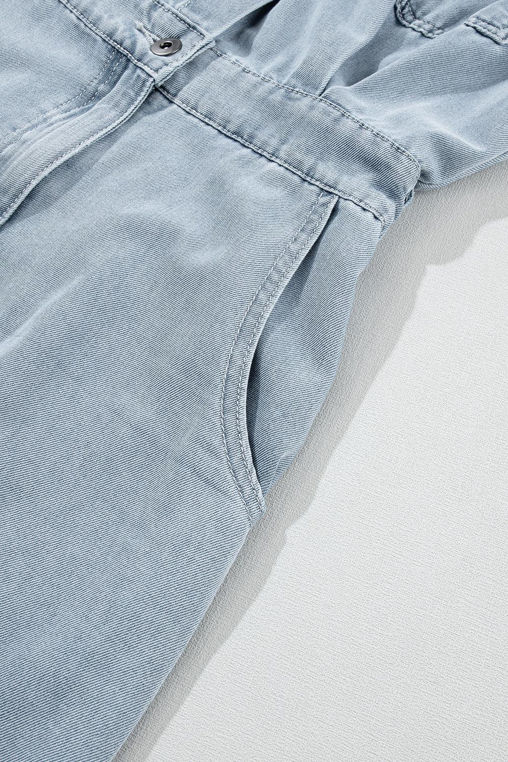 Sofia® | Elegante Denimjurk met Korte Vlindermouwen