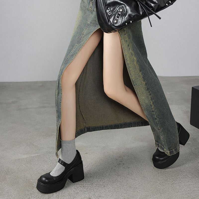 Mary-Jane™| Pela Leren Pumps