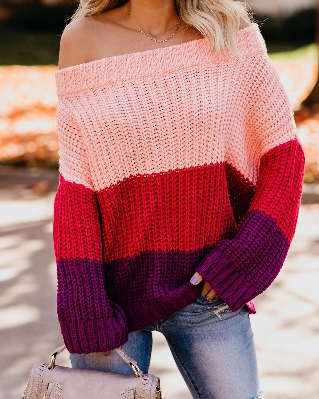 Dames Off Shoulder Casual Lange Mouwen Trui