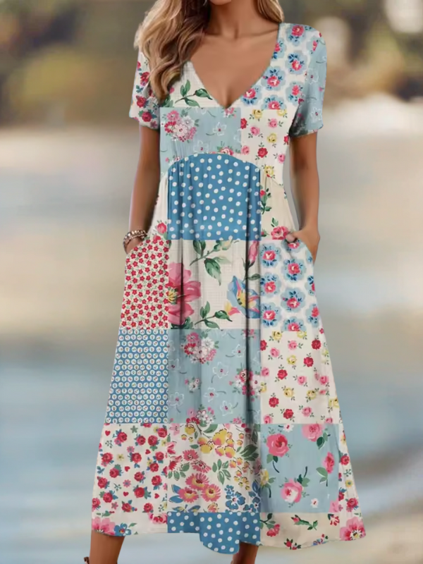 ROSA | PATCHWORK MIDI JURK