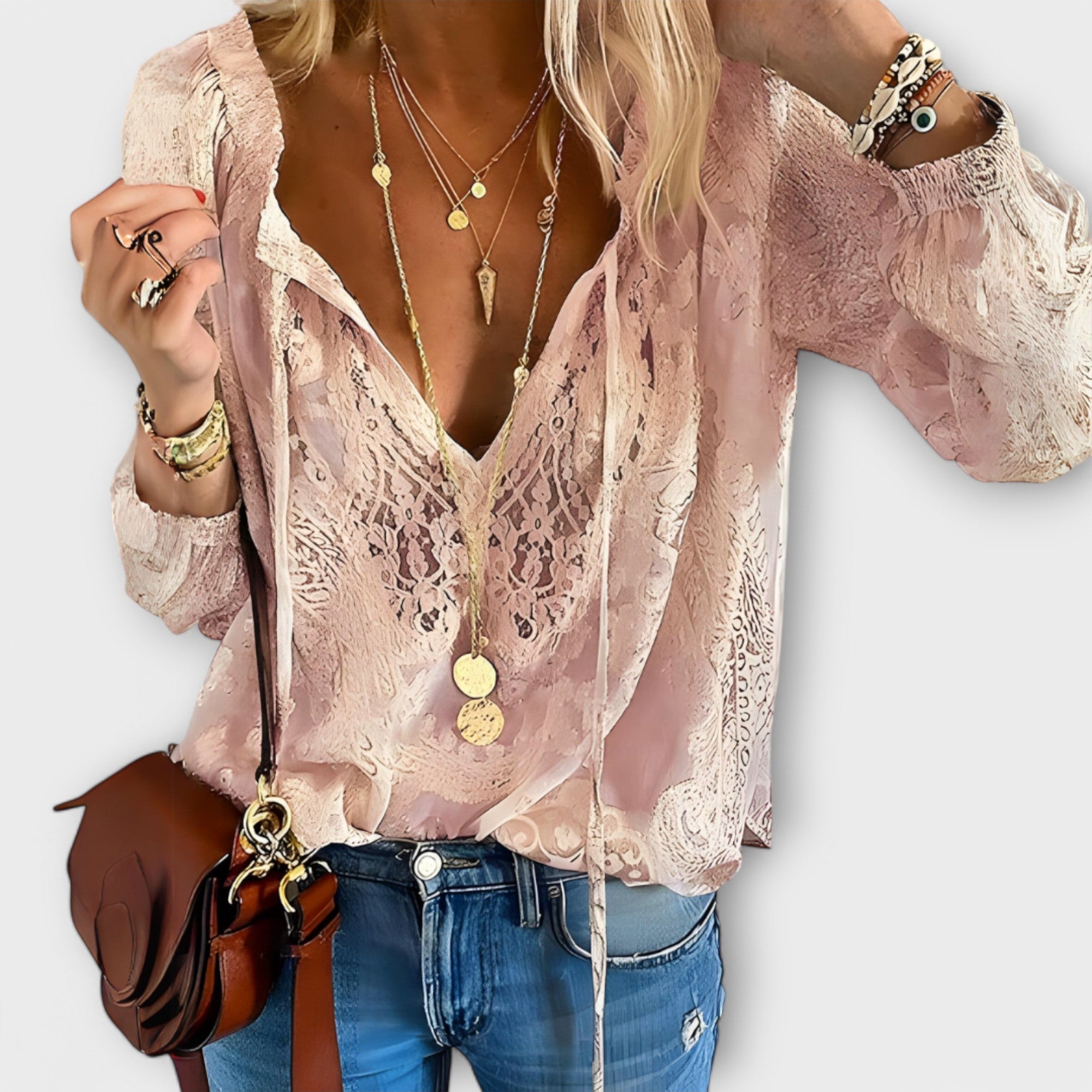 Adelina - Elegante Kanten Blouse