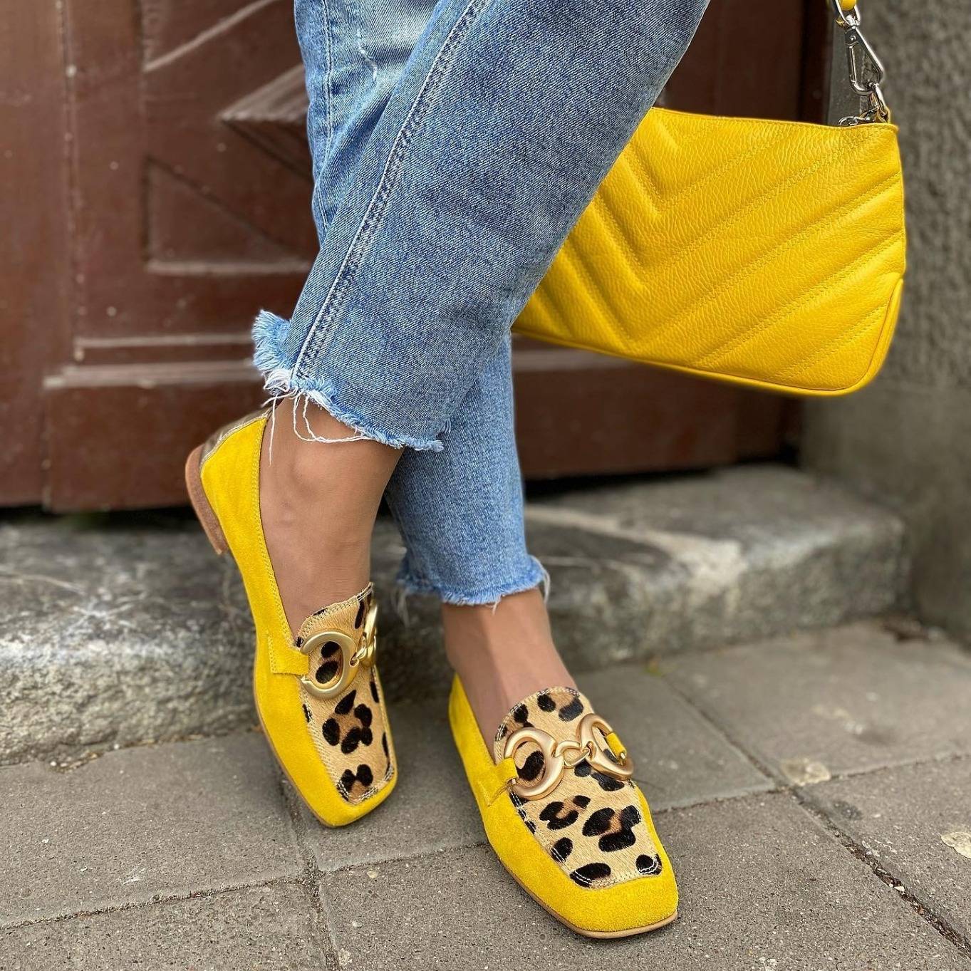Sneakers Sonia met Dierenprint en Decoratieve Gesp