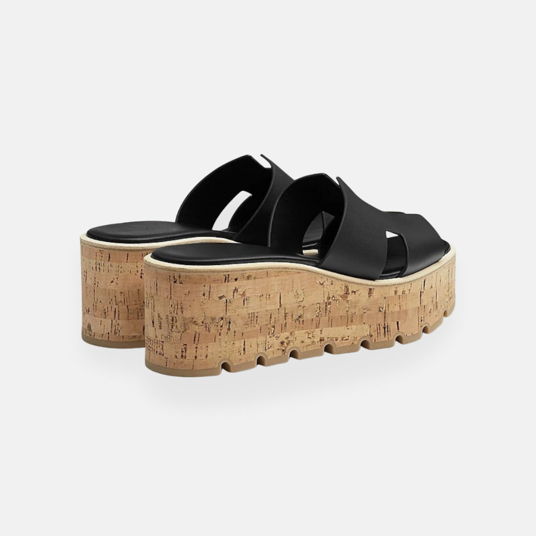 Lana | Platform mules met kurken zool