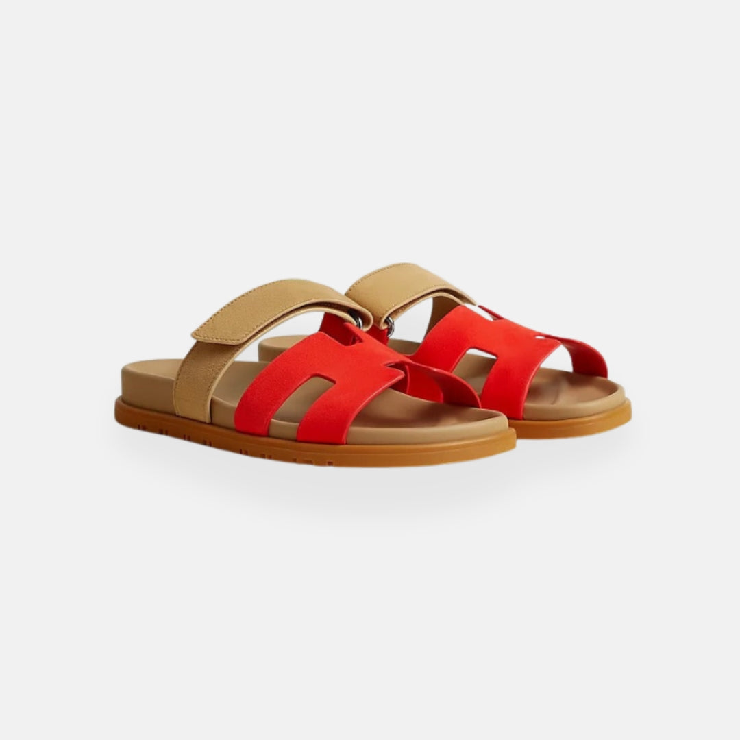 Alexane | Bicolor sandalen met gekruiste band