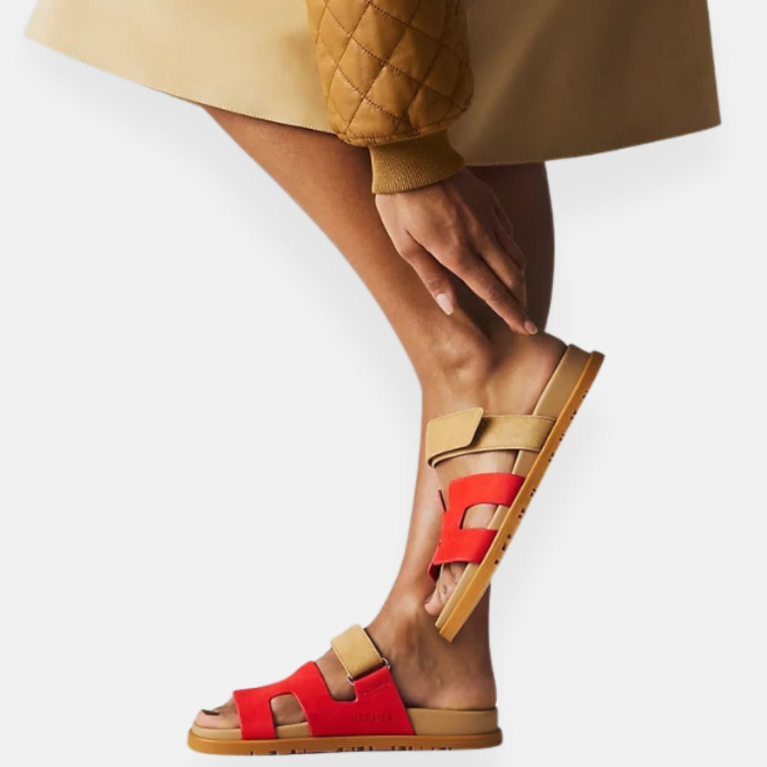 Alexane | Bicolor sandalen met gekruiste band