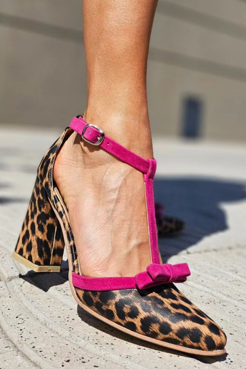Leontina | Groene sandalen met luipaardprint en kleurrijke accenten