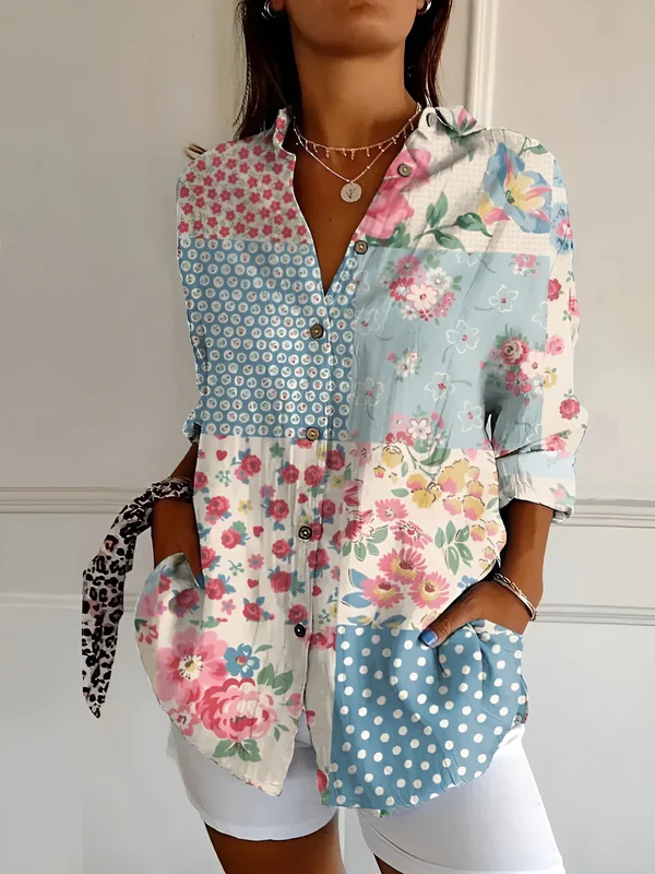 IVY | FLORAAL PATCHWORK SHIRT