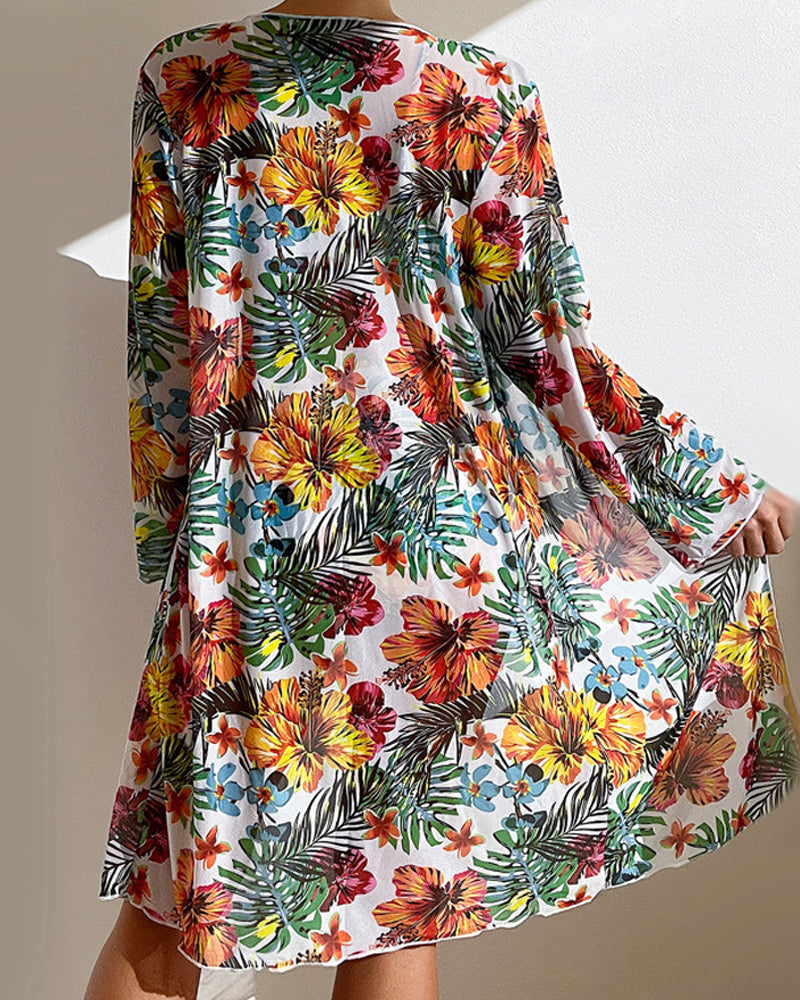Hildegard | Twee-delig bikini-set met romantisch bloemenpatroon