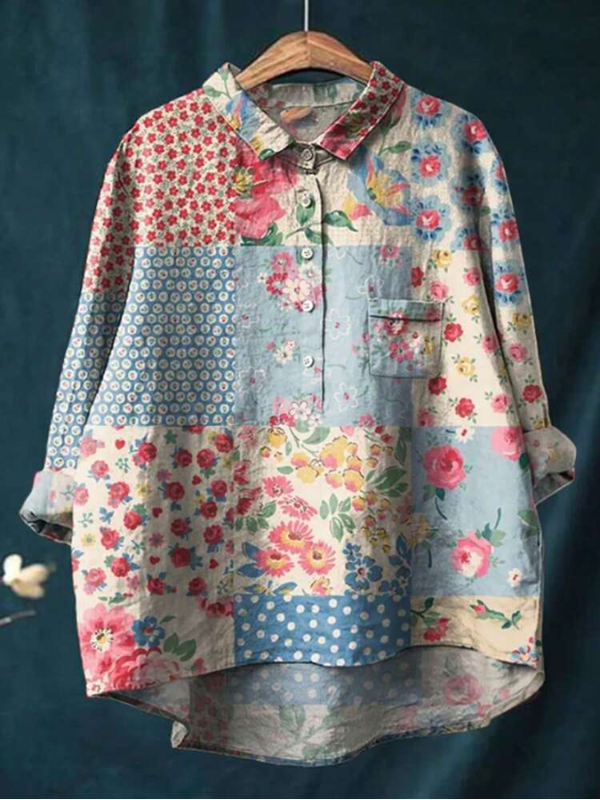 ROSA | FLORAL PATCHWORK SHIRT