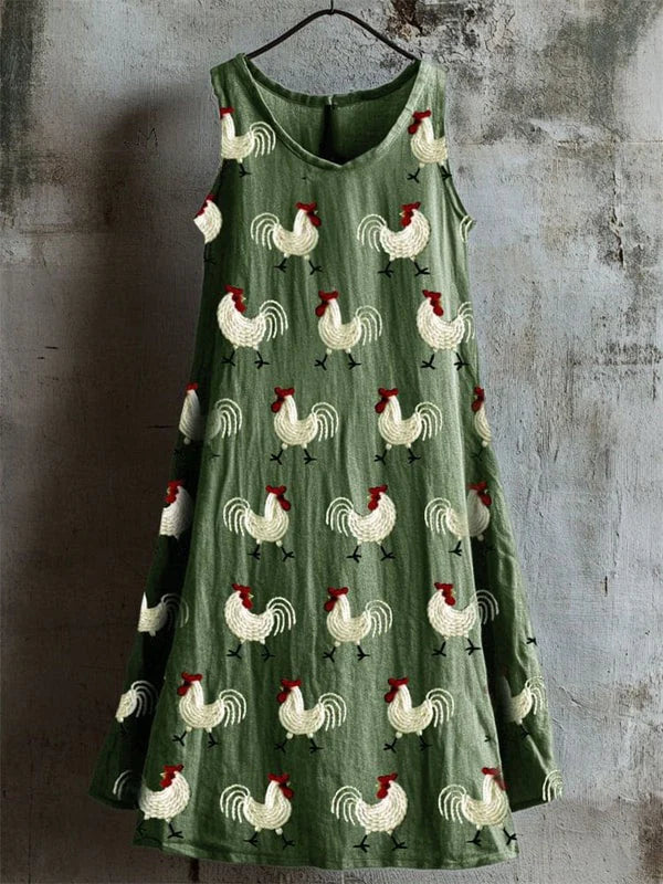 Josette – Jurk met hanenmotief