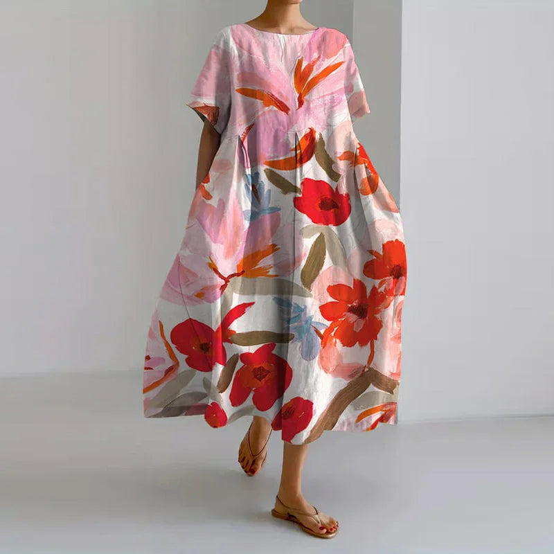 Valentina – Elegante Viscose Bloemenjurk