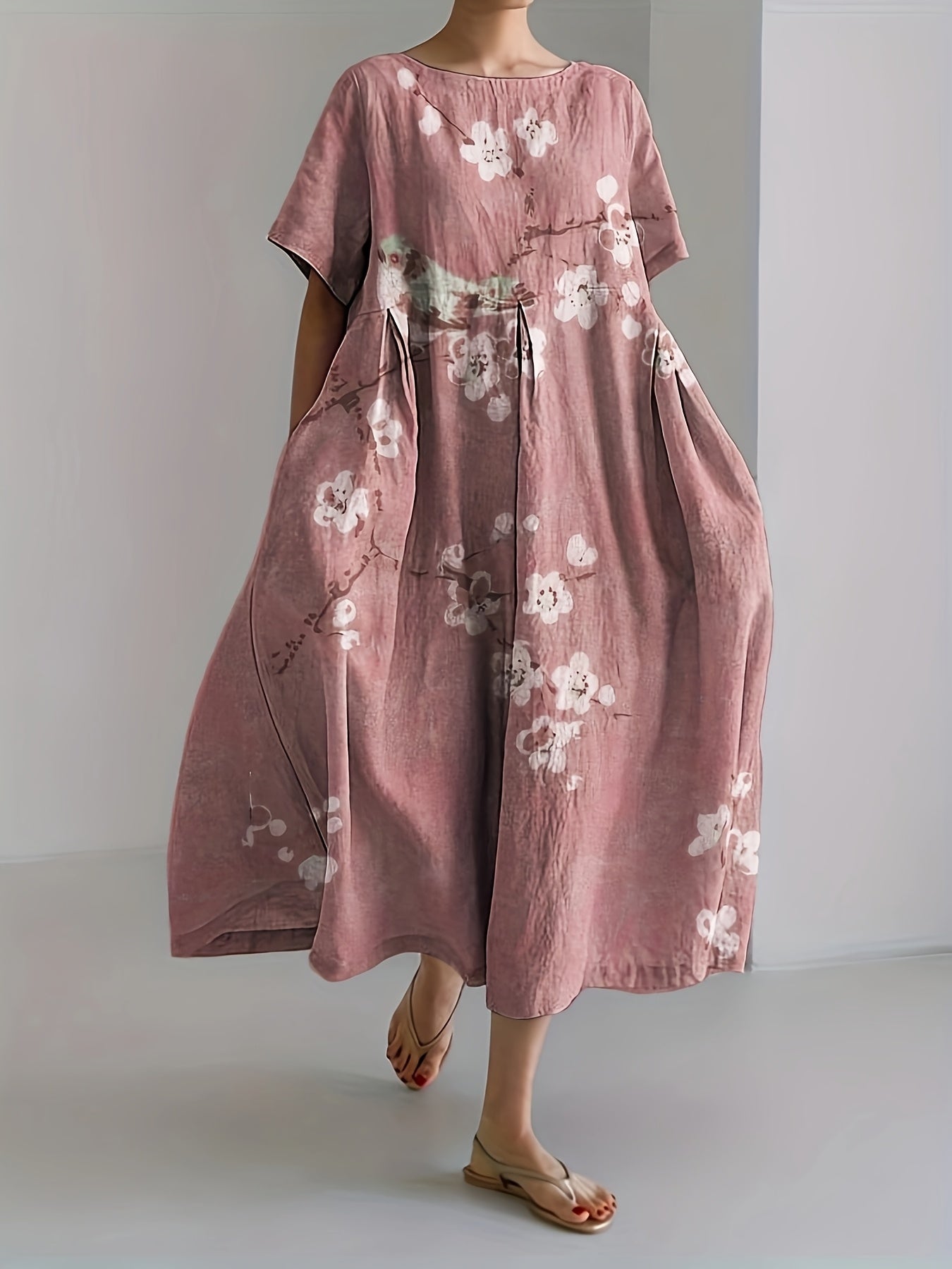 Lena - Blush Blossom Jurk