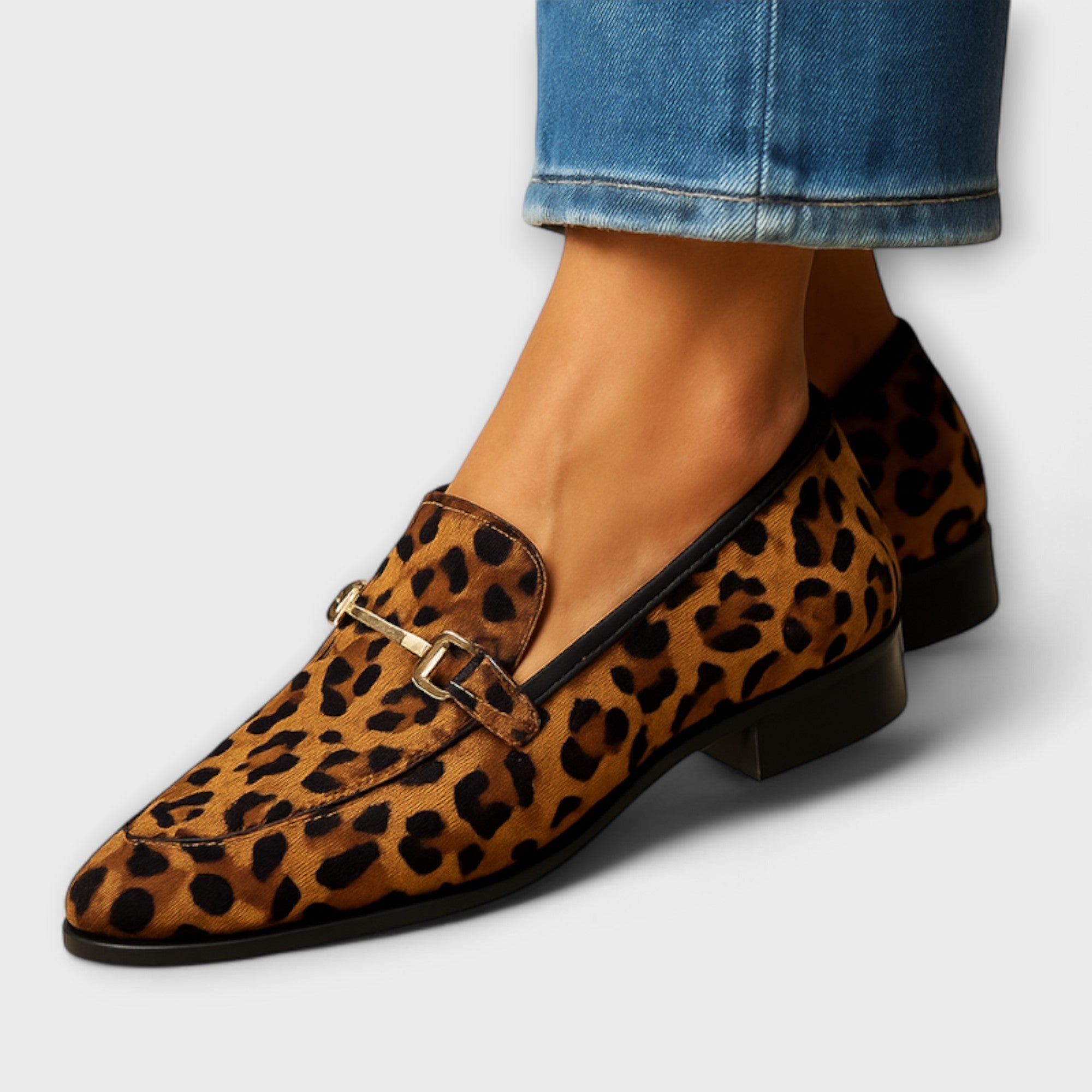 Mocassins Rita Gedrukt met Decoratieve Gesp