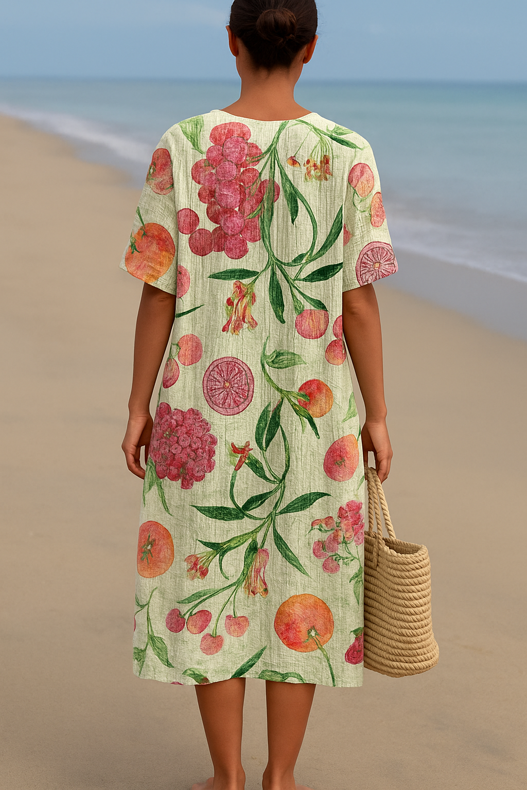 CÉLESTE | Vintage botanische jurk