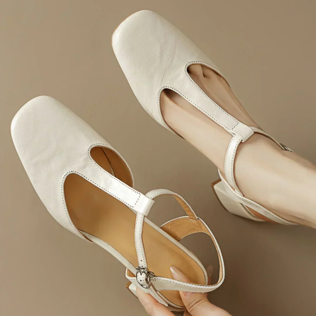 Mary-Jane™| Beatrica Leren Mary Janes