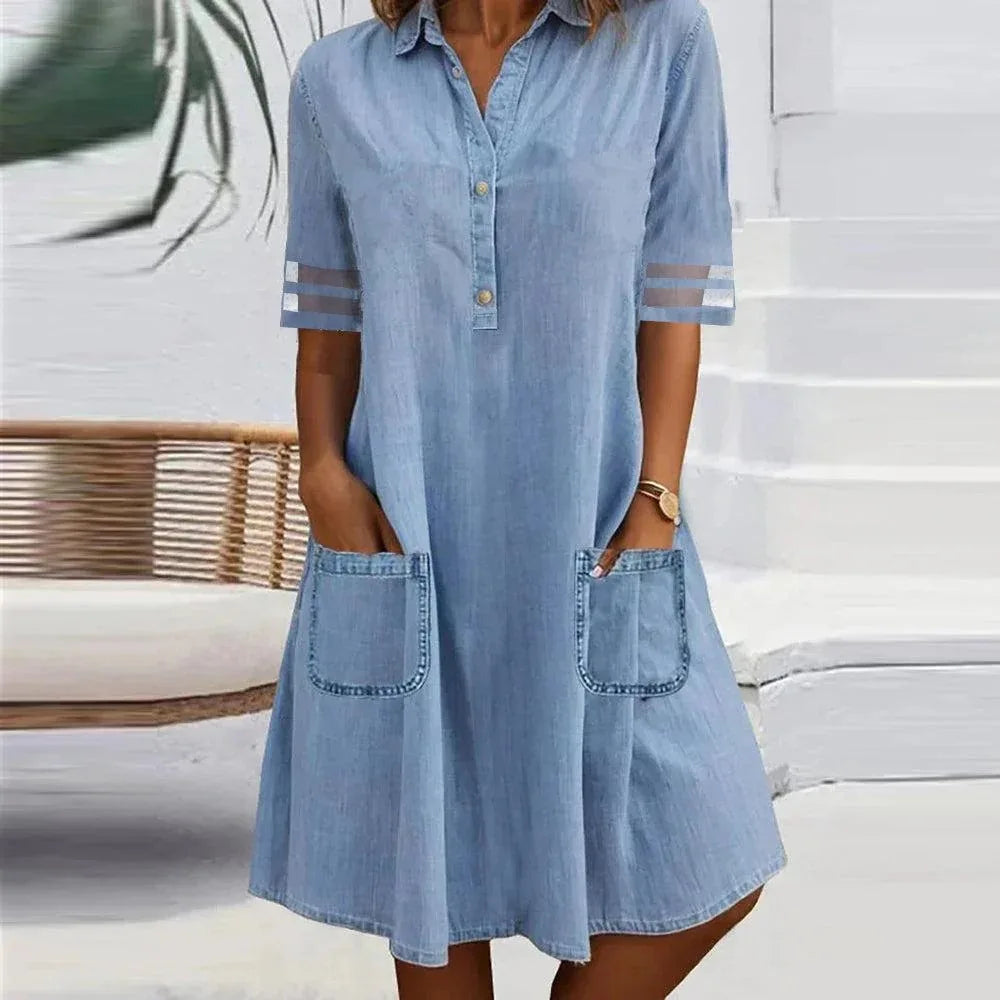 Sofia® | Denim Lichte Jurk