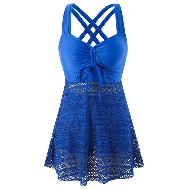 Bettina | Stijlvolle Tankini-set met luchtige Overskirt