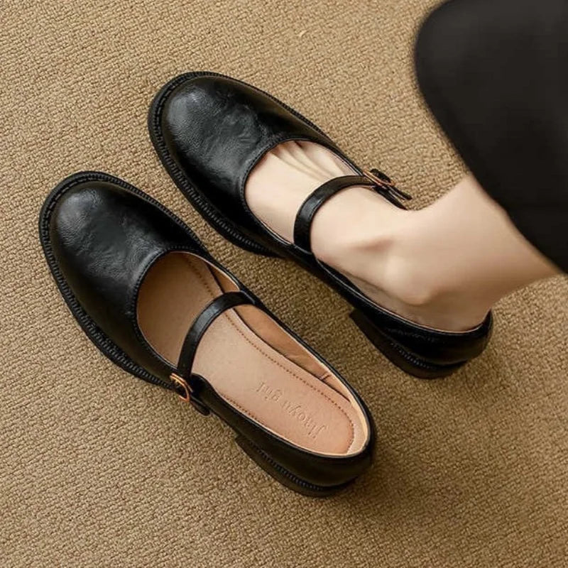 Mary-Jane™| Klassieke Comfort Mary Janes Gemaakt Van Leer