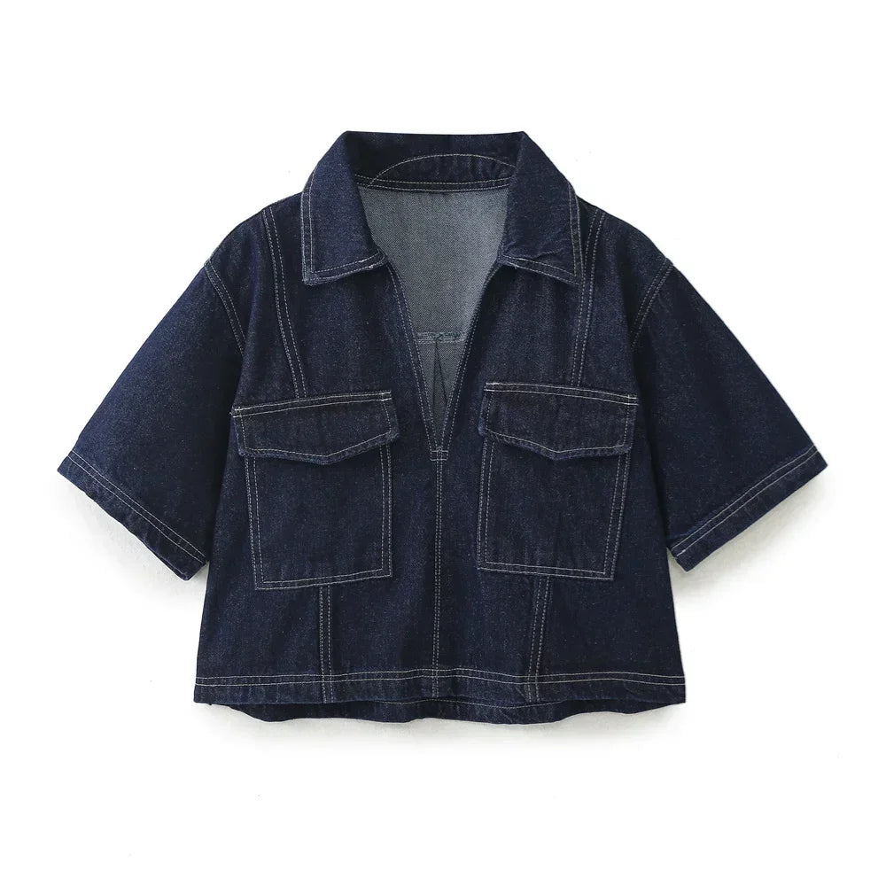Sofia® | V-hals Denim Set