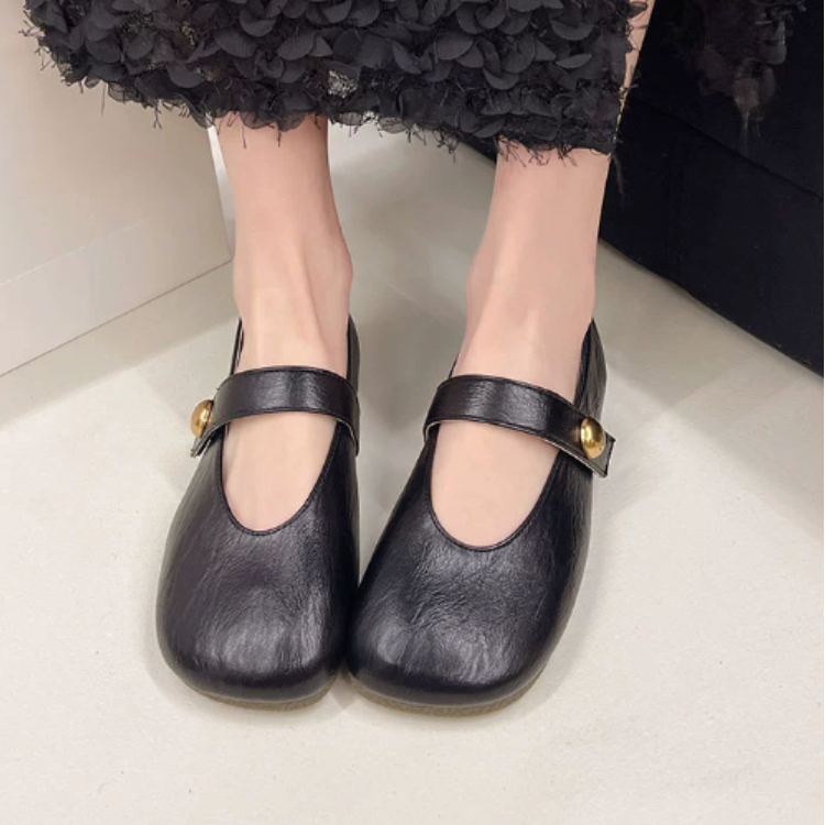 Mary-Jane™| Irene Leren Mary Janes