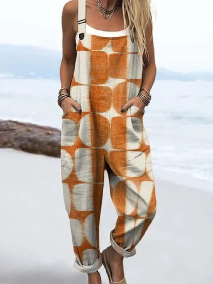 Solea™ – Artistieke Katoenen Jumpsuit