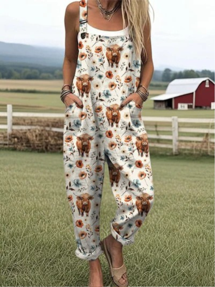 Melany™ – Artistieke Katoenen Jumpsuit