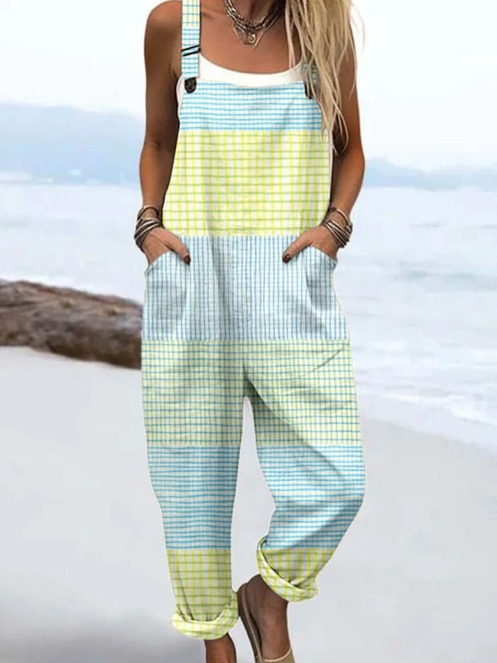 Elly™ – Artistieke Katoenen Jumpsuit