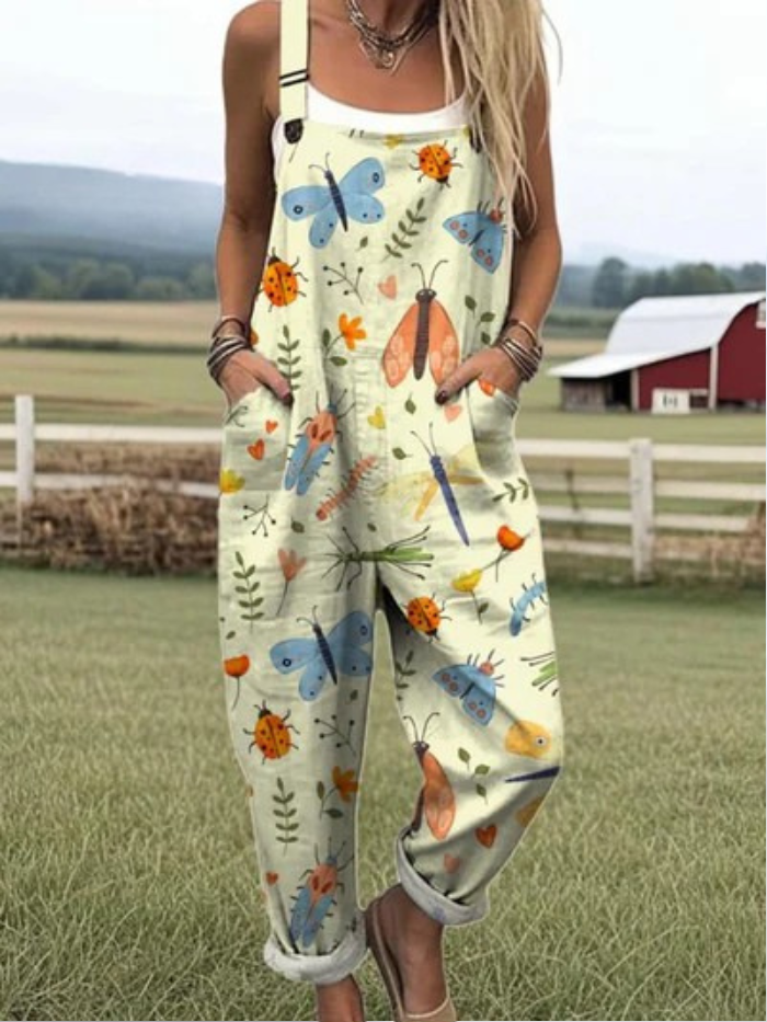 Victoria™ – Artistieke Katoenen Jumpsuit