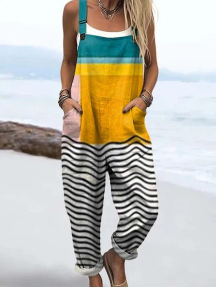 Ilse™ – Artistieke Katoenen Jumpsuit