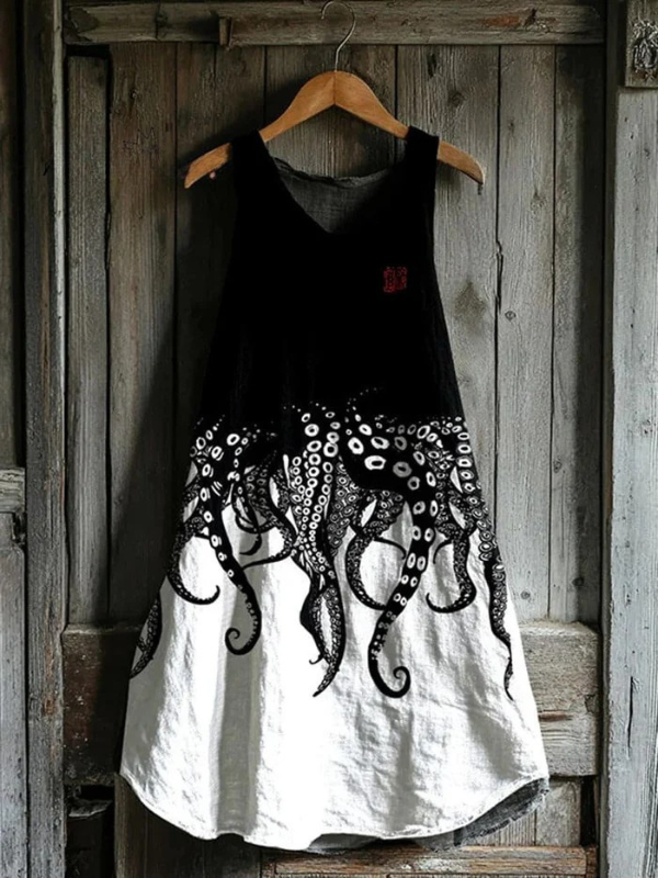 Sélène – Jurk met octopusmotief