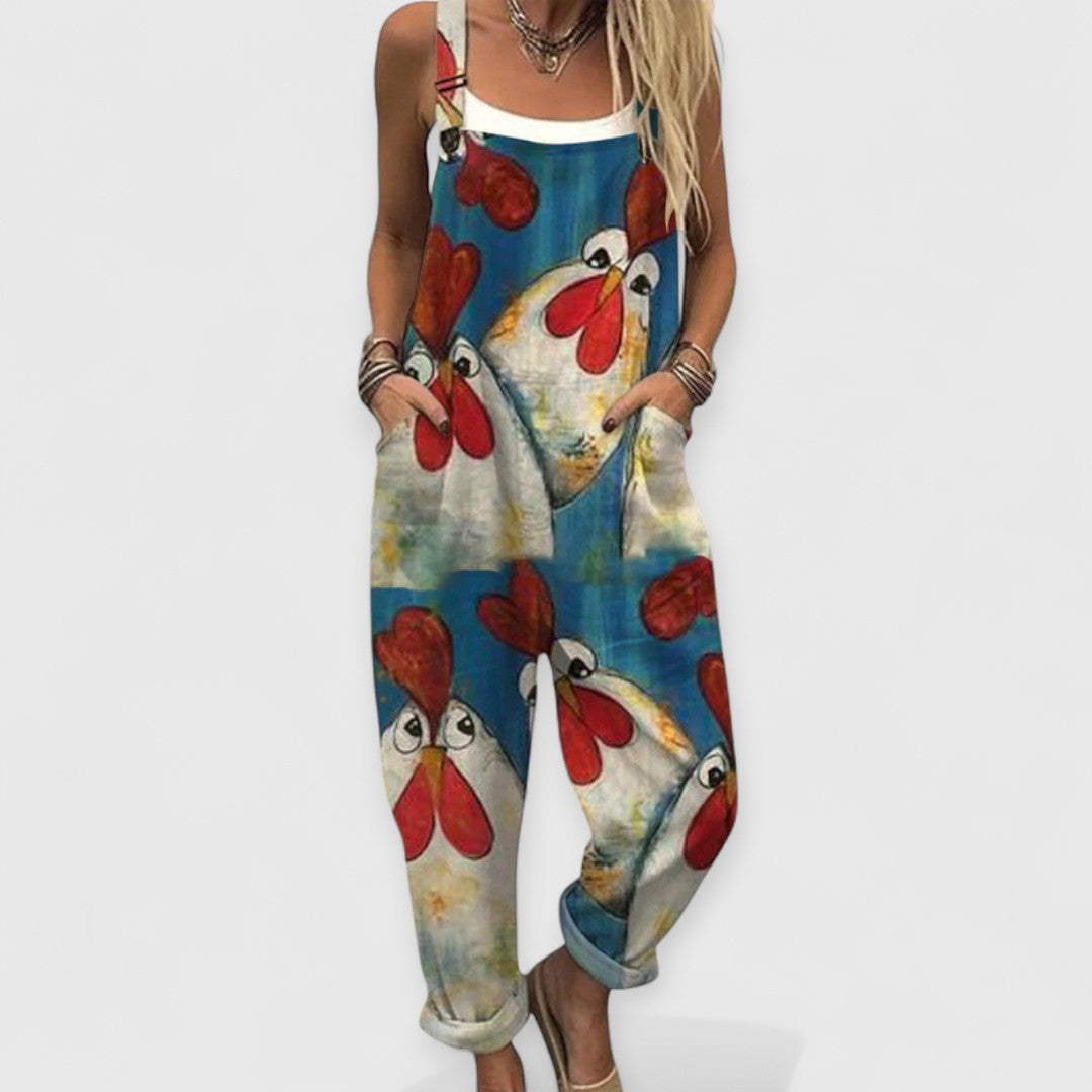 Eleanor | Vintage Jumpsuit in Luxe Materiaal voor een Tijdloze Stijl