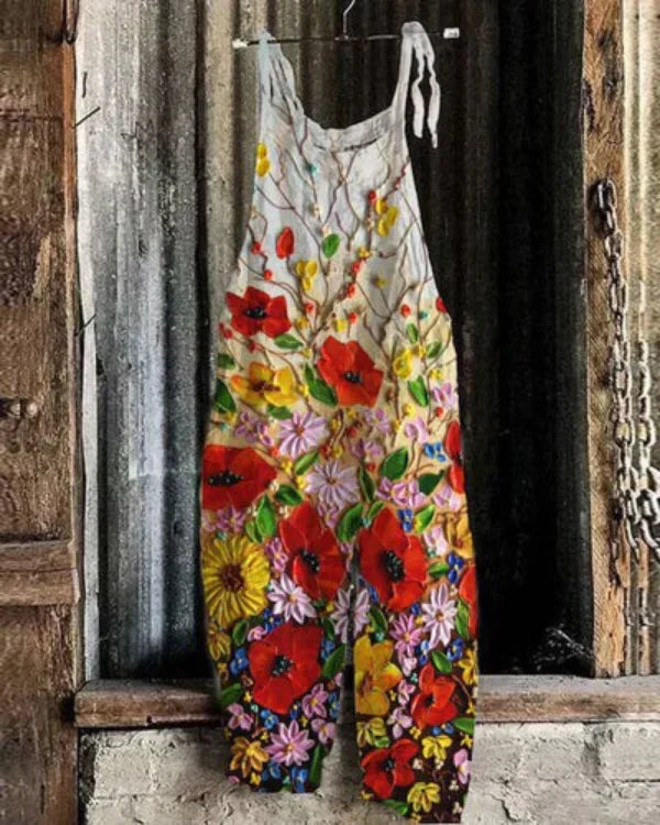 Marini™ | Vintage Bloemen Acryl Jumpsuit