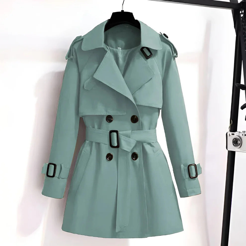 Mirella™ | Korte en chique trenchcoat voor vrouwen