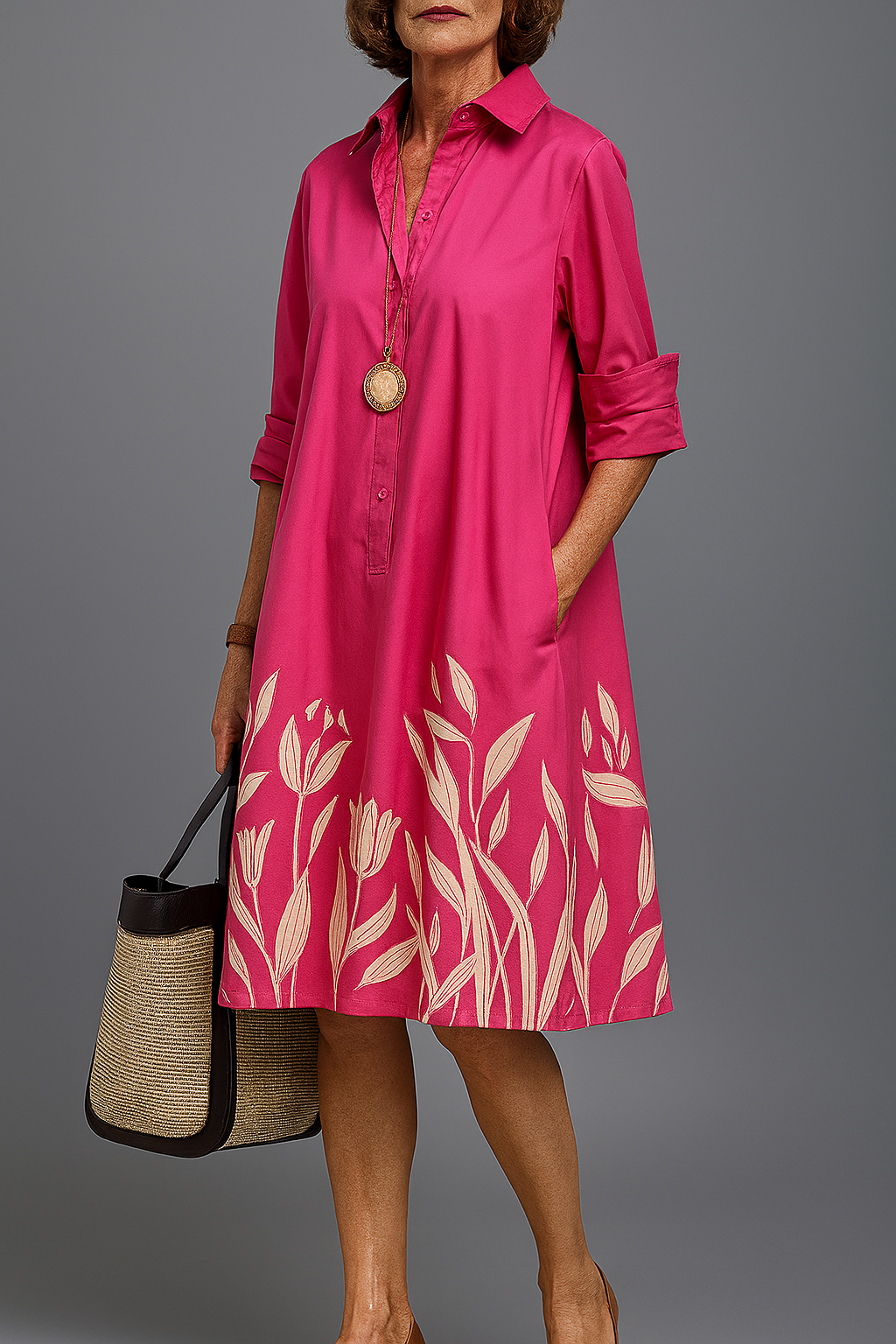 Liane - Luxe Midi-jurk voor Moeiteloze Elegantie