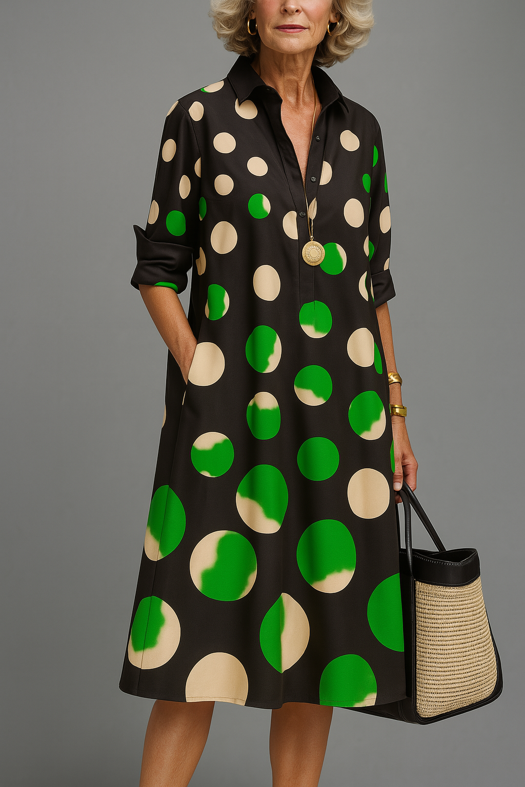 Daniela - Luxe Midi-jurk voor Moeiteloze Elegant