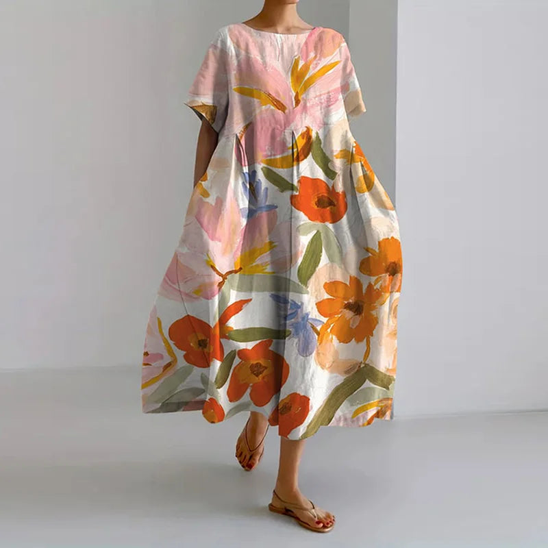 Valentina – Elegante Viscose Bloemenjurk