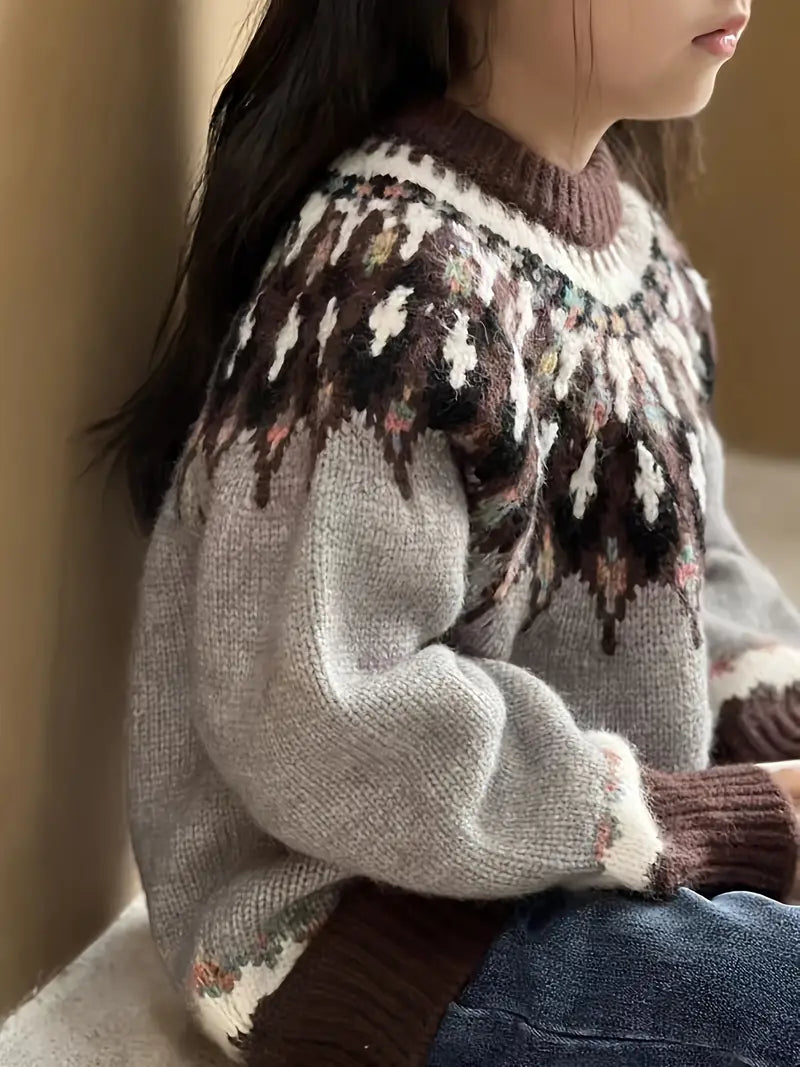 Fleece gevoerde trui voor kinderen met een gezellige uitstraling
