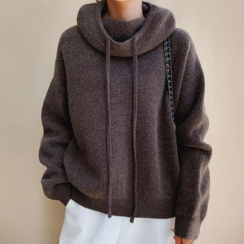 Meriam Zachte Gebreide Hoodie met Wintercomfort
