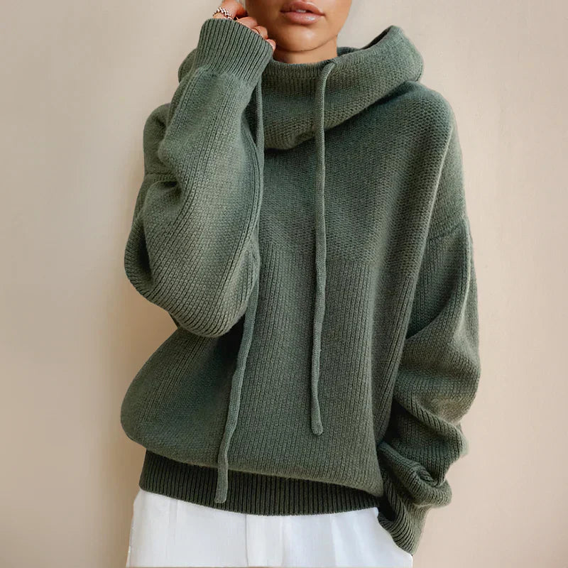 Meriam Zachte Gebreide Hoodie met Wintercomfort