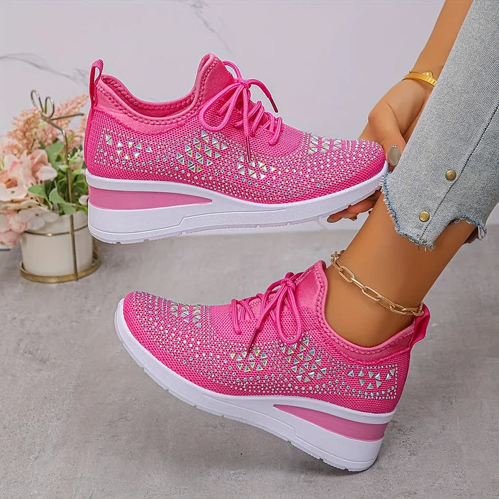 Giselle – Orthopedische sneakers met fonkelende strass
