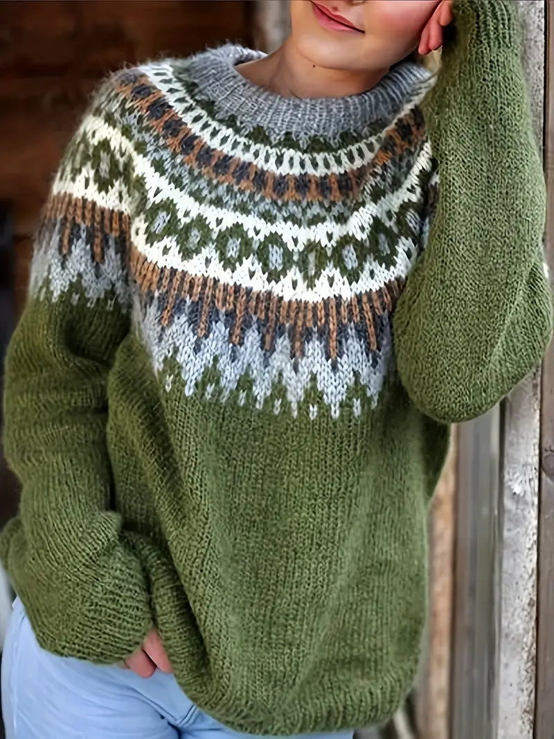 Vintage Stijl Trui voor Gezellige Dagen