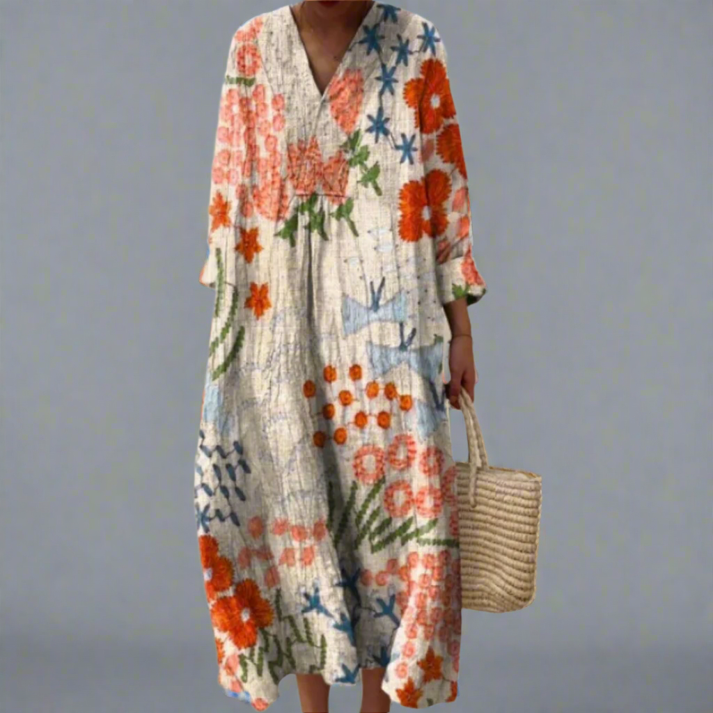 Alyette | Geborduurde zomerjurk
