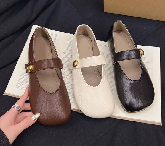 Mary-Jane™| Irene Leren Mary Janes