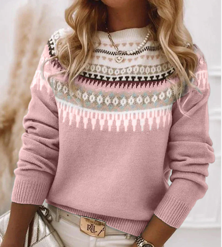 Nordisch Patroon Gebreide Pullover