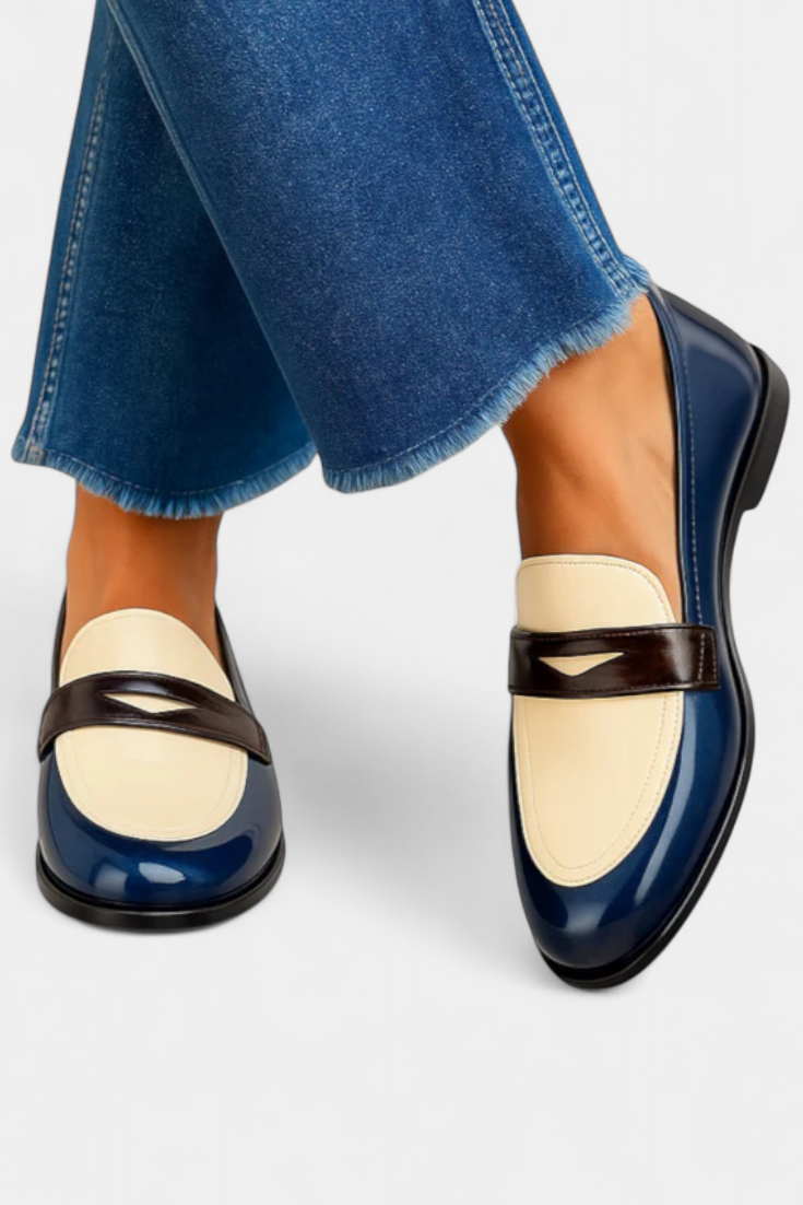 Bicolor Mocassins Claudia met Tijdloos Stijl