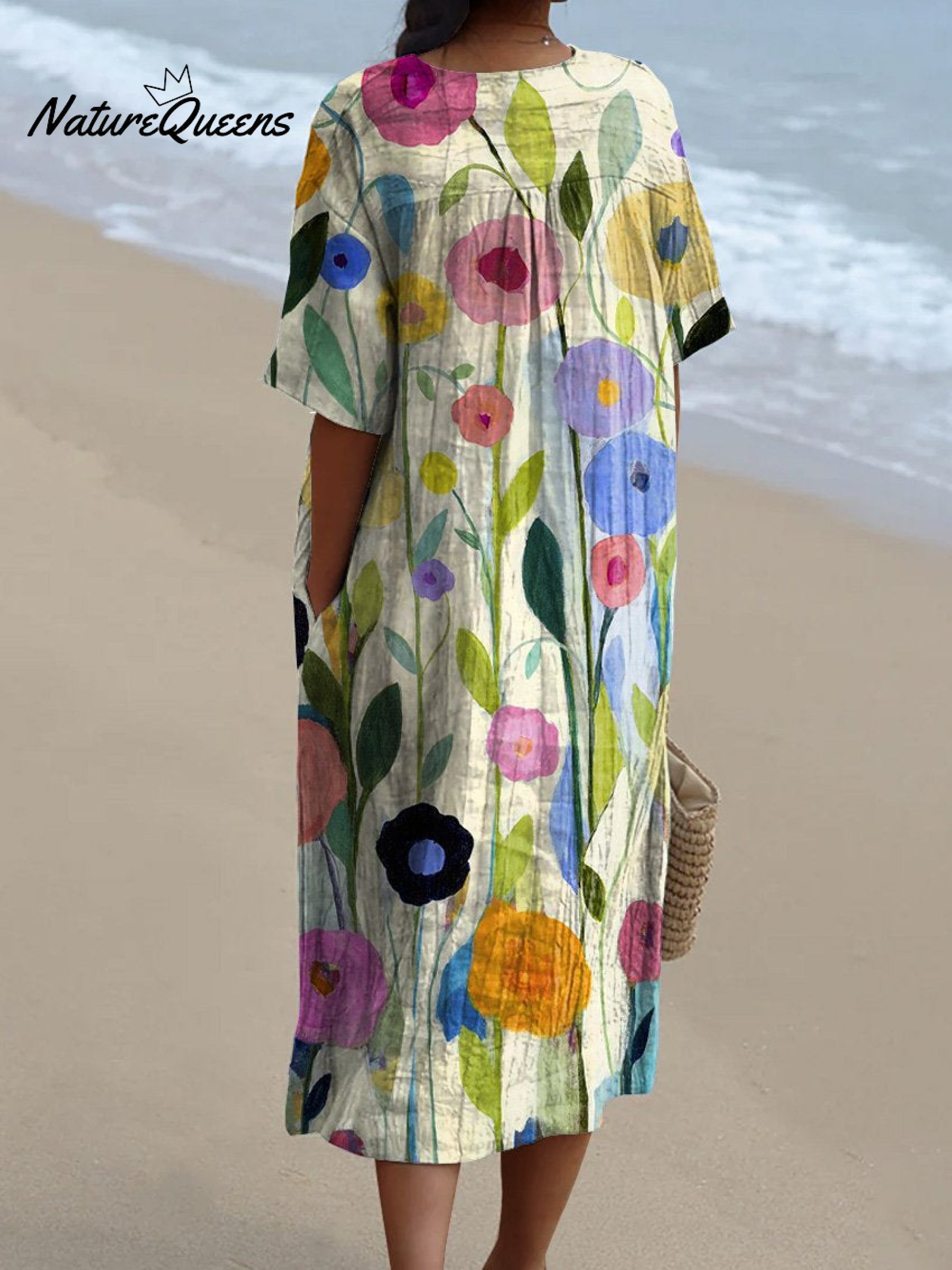 Aubane | Jurk Aquarel Bloemen